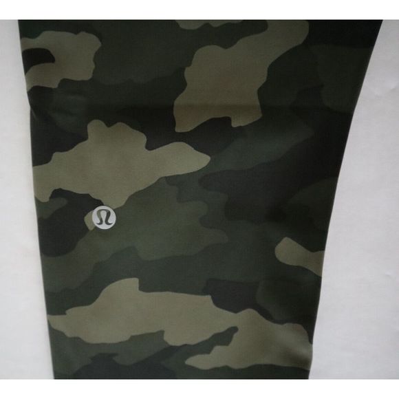 Lululemon Women's Sz 14 Green Camo Fast Free Hi-Rise Crop 23” Leggings - Picture 7 of 13